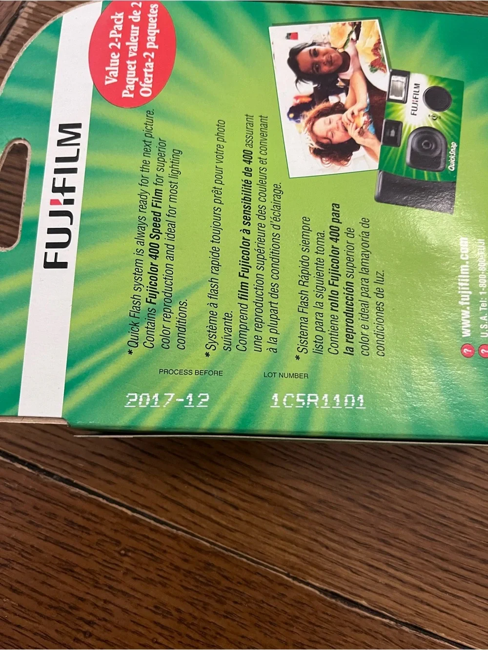 Fujifilm QuickSnap Flash Camera 2-Pack - Black Expires 12/2017